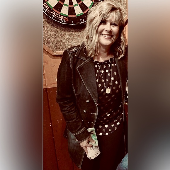 Joseph Ribkoff Navy blue lined blouse - Picture 3 of 4